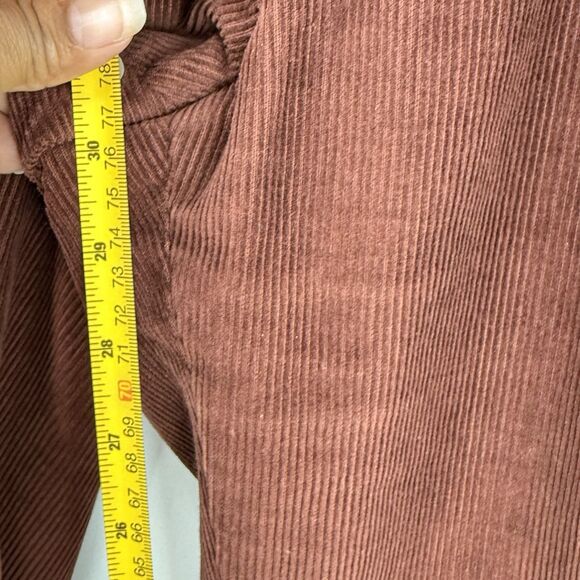 VTG Jos. A. Bank Mens Pants Red Corduroy Straight Cuffed Pleated Chinos Size 35 - Picture 11 of 15